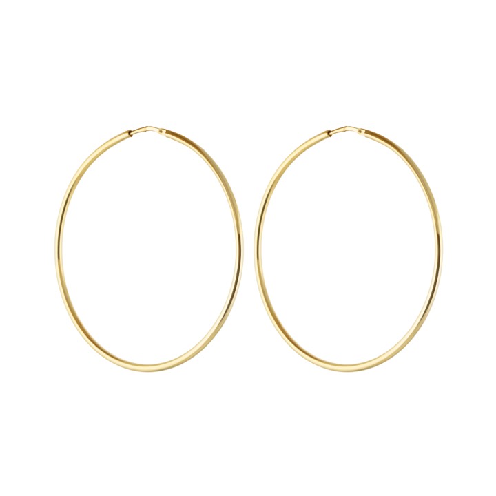 Letters big hoop Earring Gold in the group Earrings / Gold Earrings at SCANDINAVIAN JEWELRY DESIGN (1915420005)