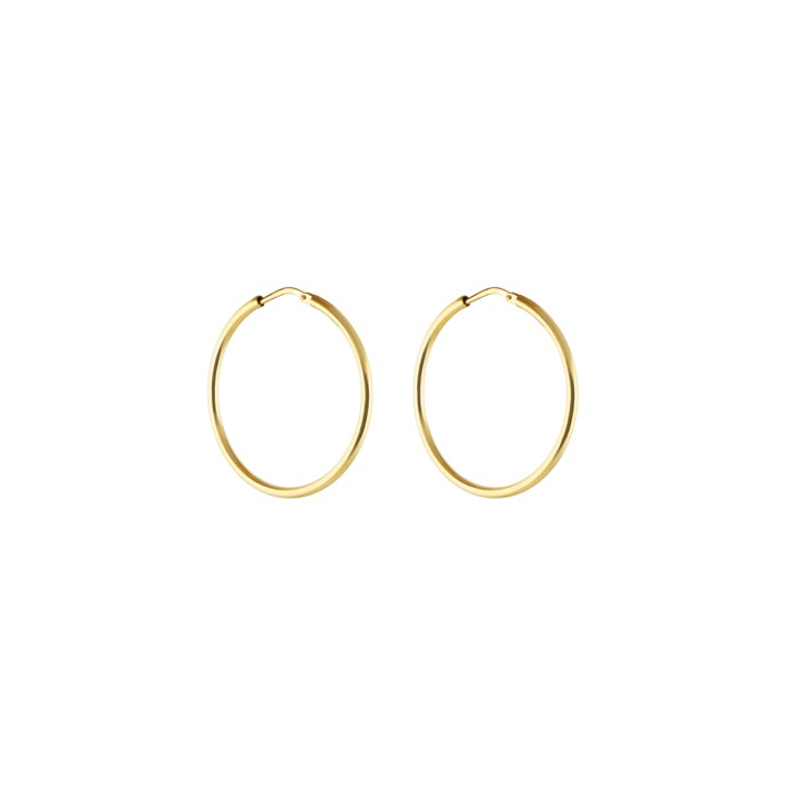 Letters small hoop Earring Gold in the group Earrings / Gold Earrings at SCANDINAVIAN JEWELRY DESIGN (1916420005)
