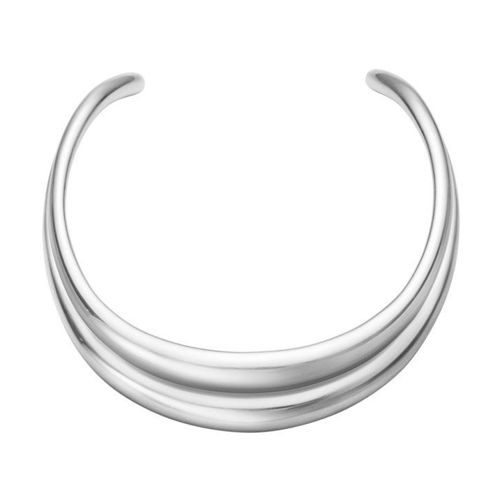 CURVE NECKRING Halsring Silver in the group Necklaces / Silver Necklaces at SCANDINAVIAN JEWELRY DESIGN (20000009)