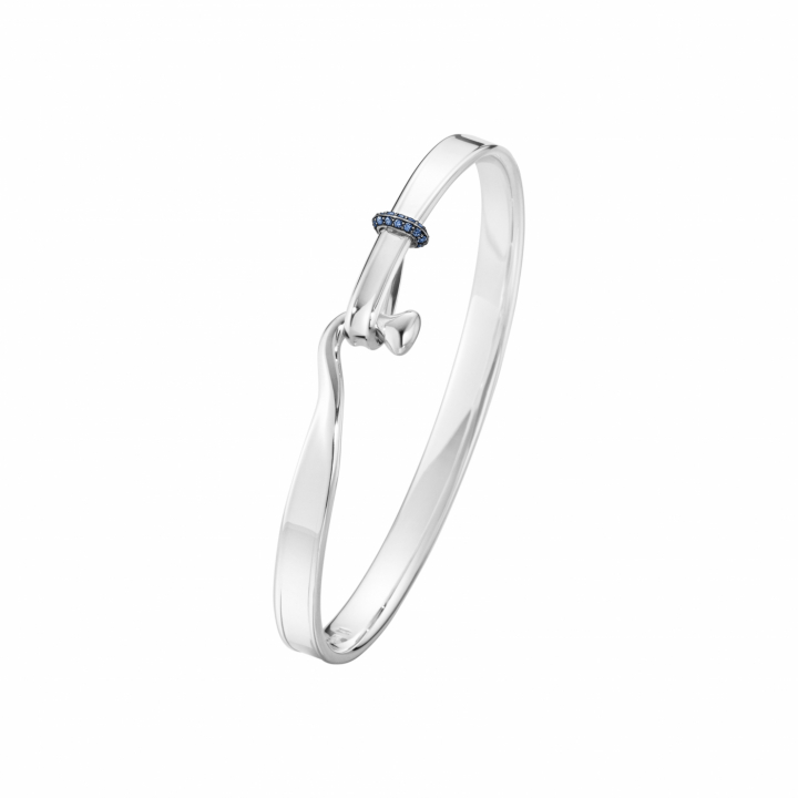 TORUN BANGLE Blue Sapphire Silver  in the group Bracelets / Bangles at SCANDINAVIAN JEWELRY DESIGN (20000175)