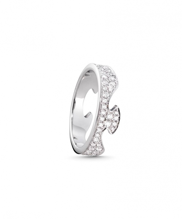 FUSION END Ring Diamonds PAVÉ 0.66 ct White gold in the group Rings / Engagement & Wedding Rings at SCANDINAVIAN JEWELRY DESIGN (20000331)