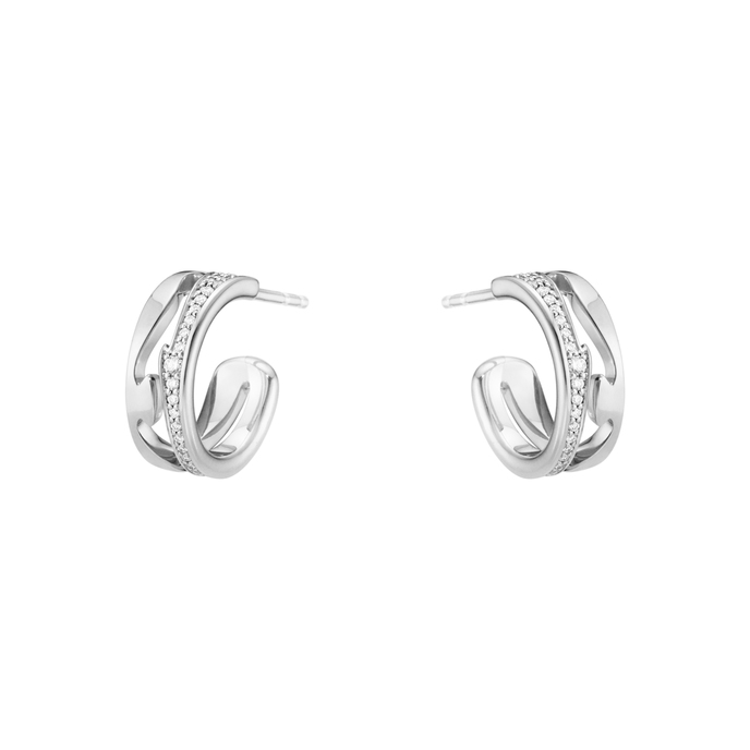 FUSION OPEN EARHOOP PAVÉ 0.19ct in the group Earrings / Diamond Earrings at SCANDINAVIAN JEWELRY DESIGN (20001150)