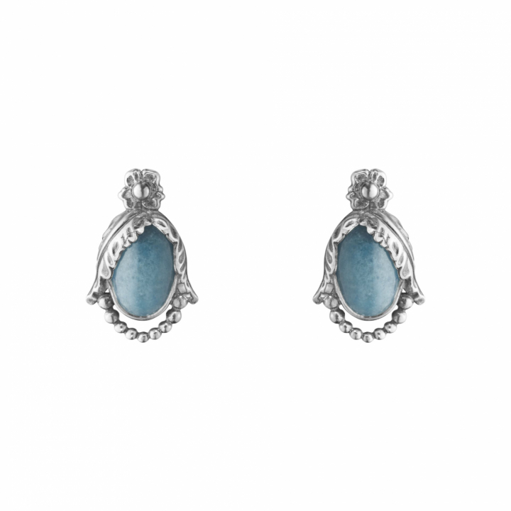 2023 HERITAGE Earring Silver BLUE QUARTZ in the group Earrings / Silver Earrings at SCANDINAVIAN JEWELRY DESIGN (20001221)