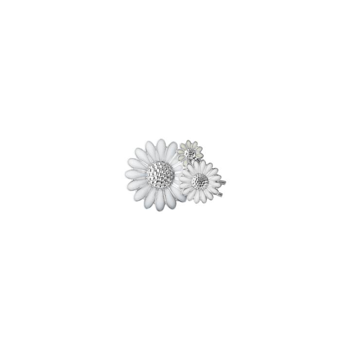 DAISY HAIR CLIP SILVER WHITE ENAMEL in the group Earrings at SCANDINAVIAN JEWELRY DESIGN (20001312)