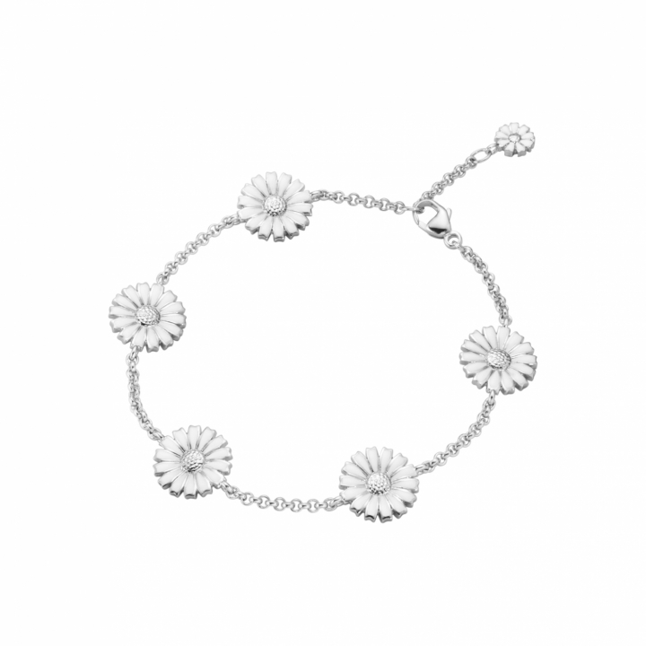 DAISY BRACELET 24 SI RH 5X11MM in the group Necklaces / Silver Necklaces at SCANDINAVIAN JEWELRY DESIGN (20001536)