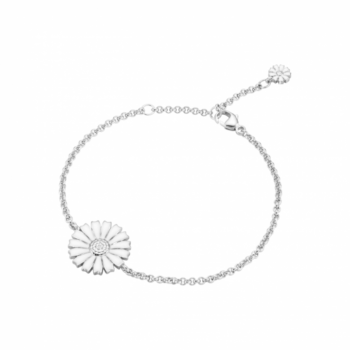 DAISY BRAC SI RH WHITE 15MM in the group Necklaces / Silver Necklaces at SCANDINAVIAN JEWELRY DESIGN (20001538)