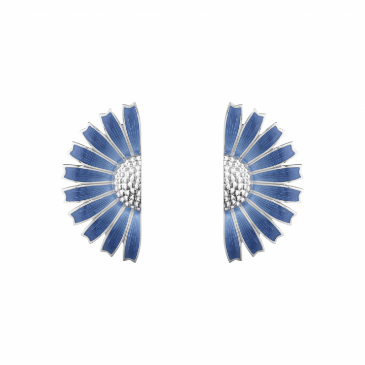 DAISY HLF EAR SI RH BLUE 44MM in the group Earrings / Silver Earrings at SCANDINAVIAN JEWELRY DESIGN (20001547)