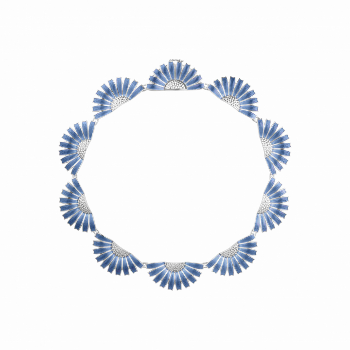 DAISY HLF NECK SI RH BLUE in the group Necklaces / Silver Necklaces at SCANDINAVIAN JEWELRY DESIGN (20001550)