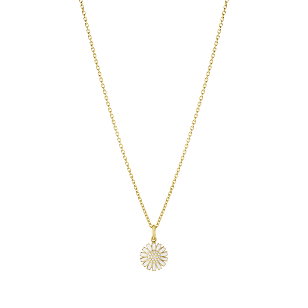 DAISY Pendant Gold-plated Silver diamonds 11 MM in the group Necklaces / Diamond Necklaces at SCANDINAVIAN JEWELRY DESIGN (20001718)