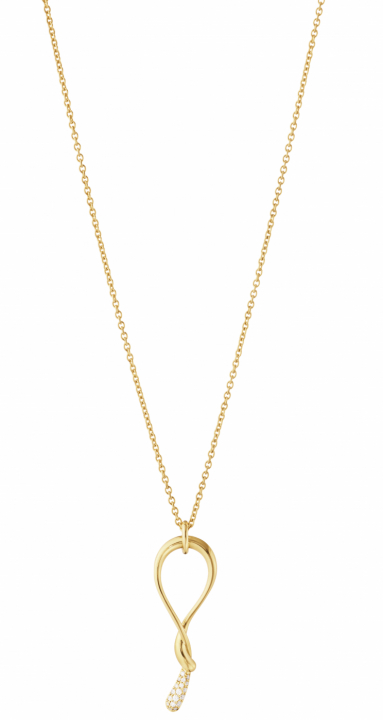 MERCY Swirl Pendant Gold 0,04ct in the group Necklaces / Diamond Necklaces at SCANDINAVIAN JEWELRY DESIGN (20001831)