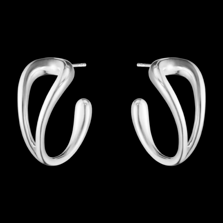 MERCY SWIRL EARHOOP SILVER in the group Earrings / Silver Earrings at SCANDINAVIAN JEWELRY DESIGN (20001840)