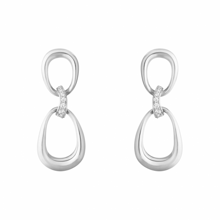OFFSPRING Earrings Silver Diamonds 0.05ct in the group Earrings / Diamond Earrings at SCANDINAVIAN JEWELRY DESIGN (20001848)