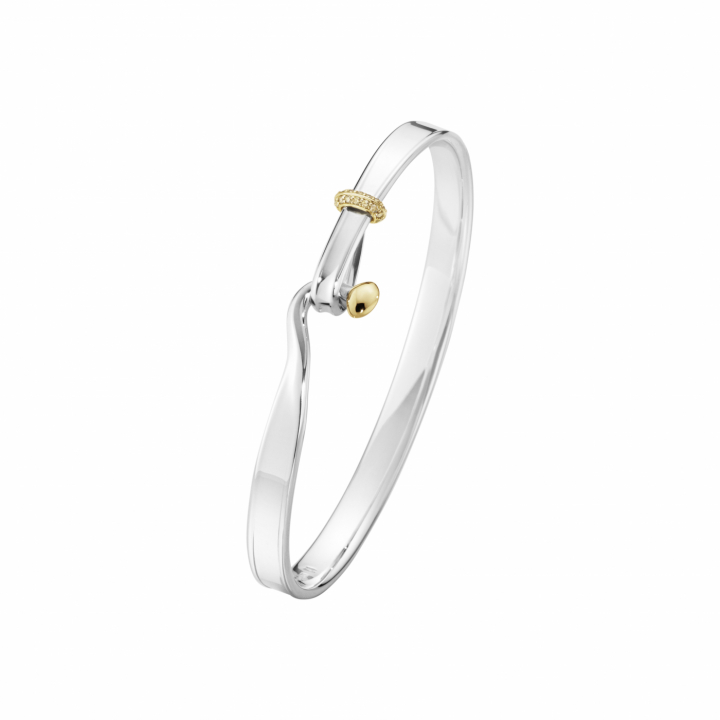 TORUN BANGLE Champagne Diamond 0.08 CT Gold/Silver in the group Bracelets / Bangles at SCANDINAVIAN JEWELRY DESIGN (20001908)