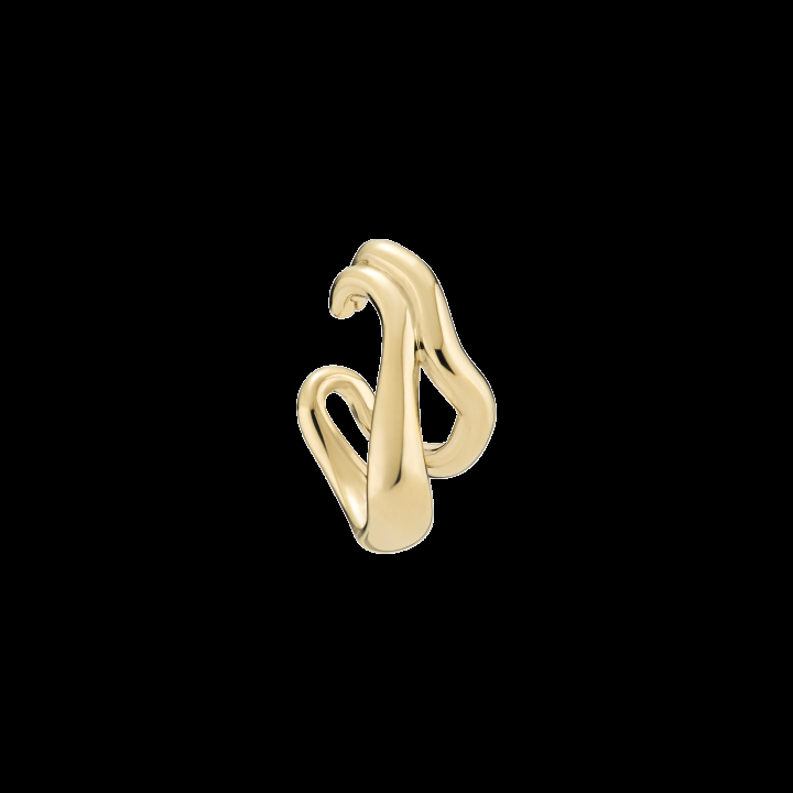 River Earcuff Goldplated Silver (One) in the group Earrings / Gold Earrings at SCANDINAVIAN JEWELRY DESIGN (200152YG)