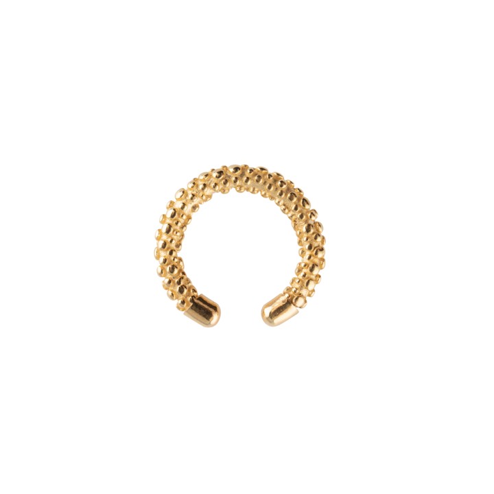 Victory bubble cuff Earring Gold in the group Earrings / Gold Earrings at SCANDINAVIAN JEWELRY DESIGN (2011420001)