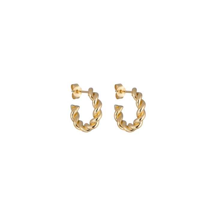 Victory small twin Earring Gold in the group Earrings / Gold Earrings at SCANDINAVIAN JEWELRY DESIGN (2016420002)