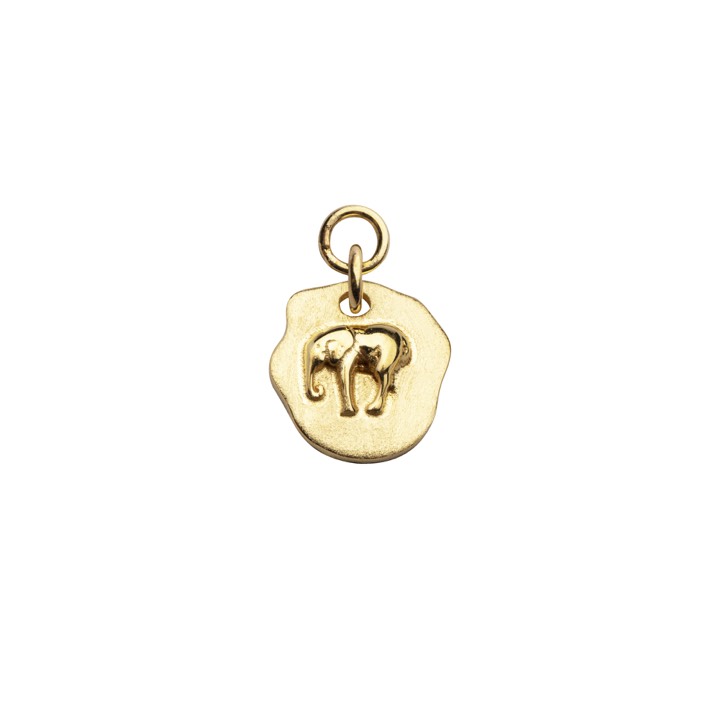 Letters elephant pend for hoops Gold in the group Necklaces / Gold Necklaces at SCANDINAVIAN JEWELRY DESIGN (2112420001)