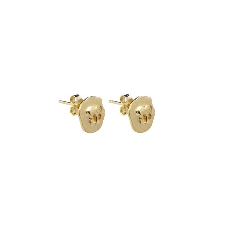 Letters elephant stud Earring Gold in the group Earrings / Gold Earrings at SCANDINAVIAN JEWELRY DESIGN (2116420001)