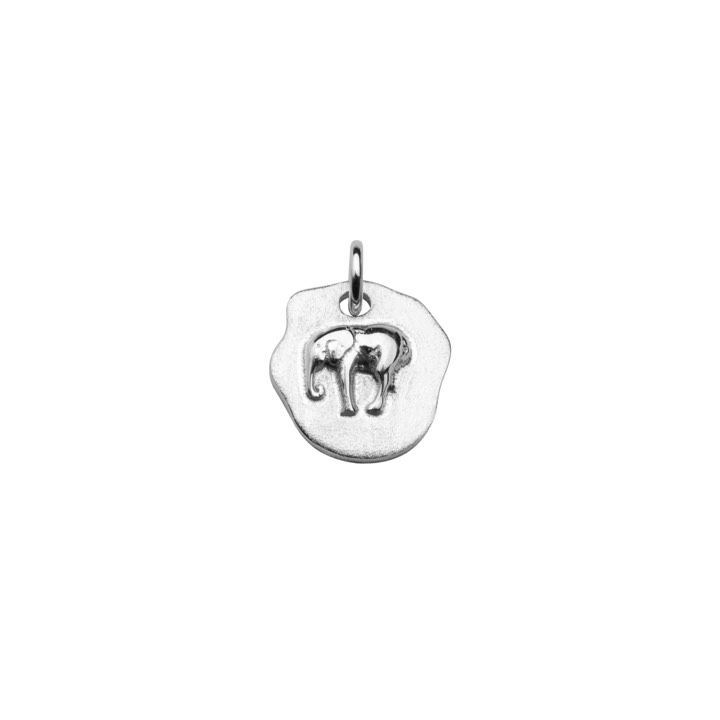 Letters elephant pendant Silver in the group Necklaces / Silver Necklaces at SCANDINAVIAN JEWELRY DESIGN (2116670001)