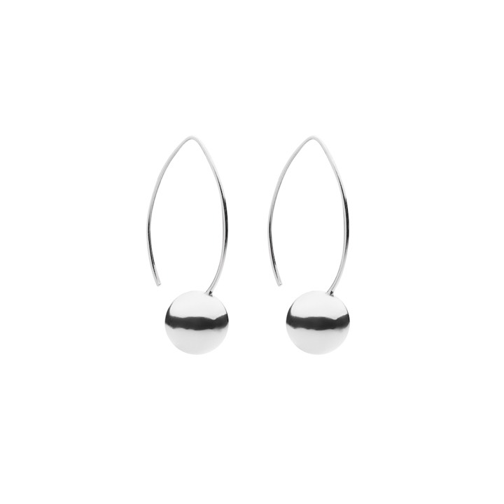 Globe long ear silver in the group Earrings / Silver Earrings at SCANDINAVIAN JEWELRY DESIGN (2215470001)