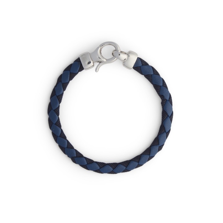 Bear braided brace blue in the group Bracelets / Silver Bracelets at SCANDINAVIAN JEWELRY DESIGN (2229377R)