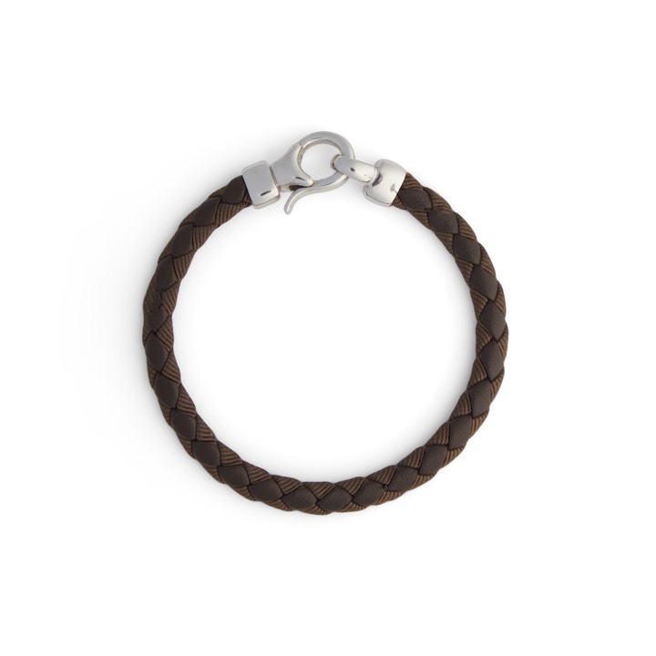 Bear braided brace brown in the group Bracelets / Silver Bracelets at SCANDINAVIAN JEWELRY DESIGN (2229378R)