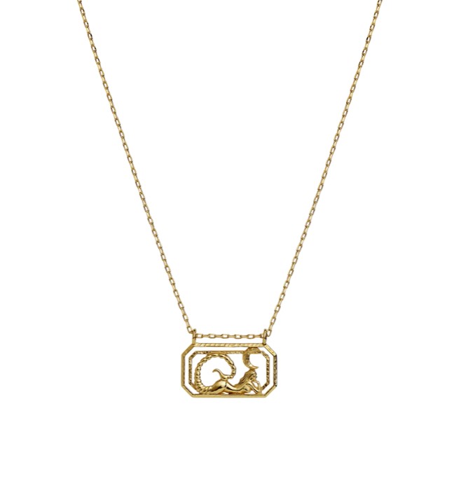 Zodiac skorpion Necklaces (Gold) 45 cm in the group Necklaces / Gold Necklaces at SCANDINAVIAN JEWELRY DESIGN (2576a)