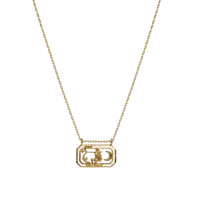 Zodiac skytten Necklaces (Gold) 45 cm in the group Necklaces / Gold Necklaces at SCANDINAVIAN JEWELRY DESIGN (2579a)