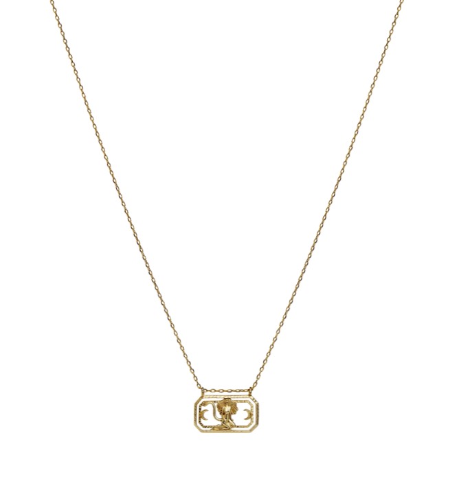 Zodiac lejonet Necklaces (Gold) 45 cm in the group Necklaces / Gold Necklaces at SCANDINAVIAN JEWELRY DESIGN (2580a)