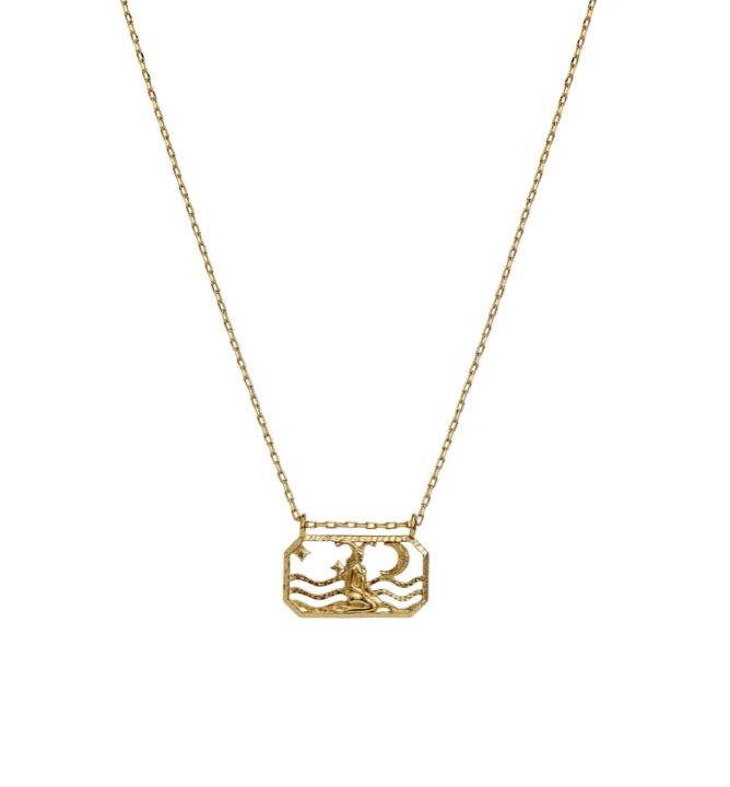 Zodiac stenbocken Necklaces (Gold) 45 cm in the group Necklaces / Gold Necklaces at SCANDINAVIAN JEWELRY DESIGN (2583a)