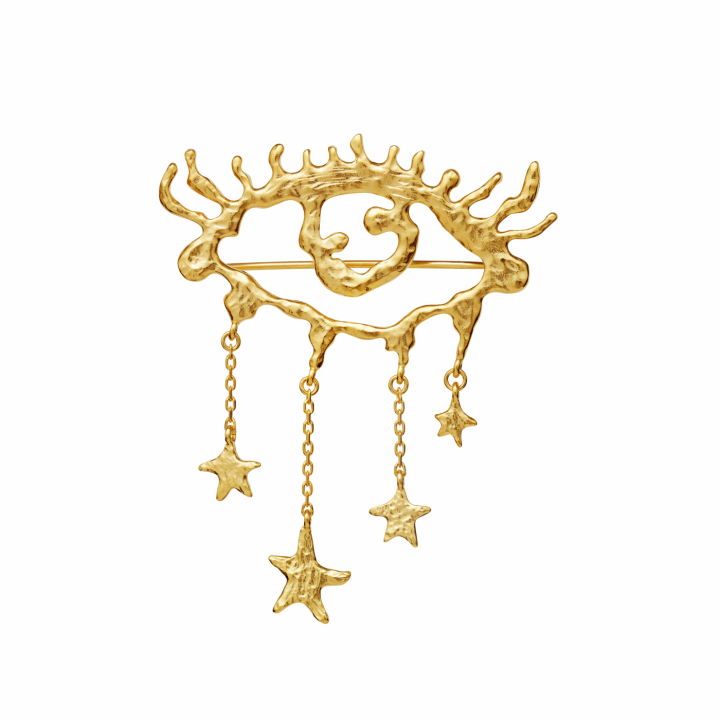 Bellatrix gold brooch in the group Necklaces at SCANDINAVIAN JEWELRY DESIGN (2709A)