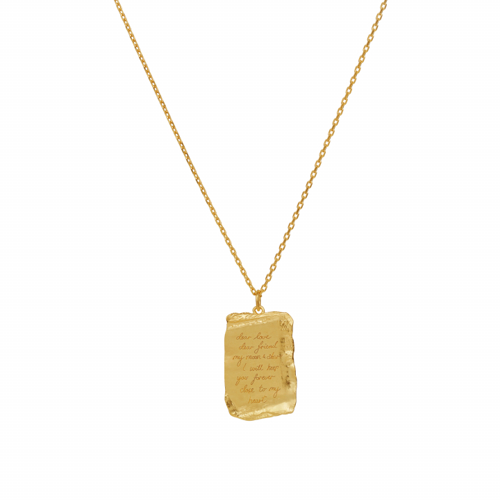 Poem necklace Gold in the group Necklaces / Gold Necklaces at SCANDINAVIAN JEWELRY DESIGN (2713A)