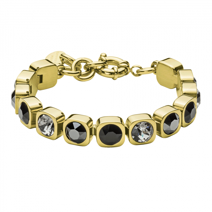 CONIAN Gold BLACK MIX Bracelet in the group Bracelets / Gold Bracelets at SCANDINAVIAN JEWELRY DESIGN (331504)