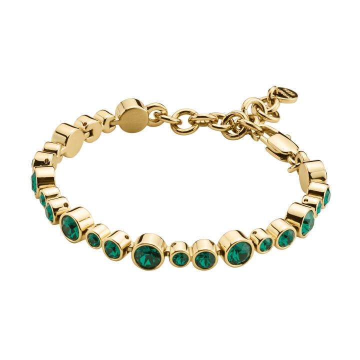 TERESIA Gold GREEN in the group Bracelets / Gold Bracelets at SCANDINAVIAN JEWELRY DESIGN (340928)