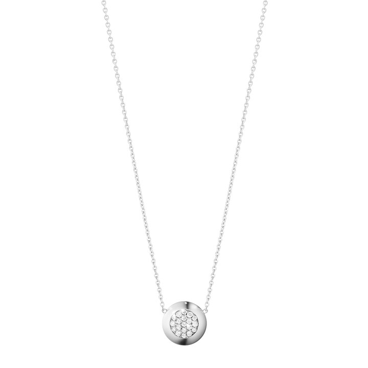 AURORA Pendant White gold Diamonds PAVÉ 0.13 ct in the group Necklaces / Diamond Necklaces at SCANDINAVIAN JEWELRY DESIGN (3517133)