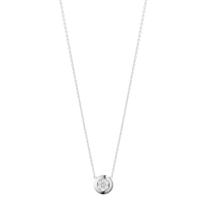 AURORA Pendant White gold Diamonds PAVÉ 0.10 ct CT in the group Necklaces / Diamond Necklaces at SCANDINAVIAN JEWELRY DESIGN (3517137)