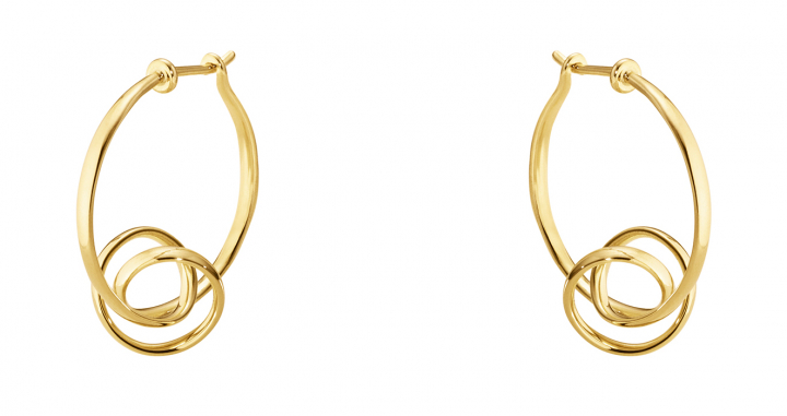 FORGET-ME-KNOT, Torun Hoop Earrings Gold in the group Necklaces / Gold Necklaces at SCANDINAVIAN JEWELRY DESIGN (3518355)