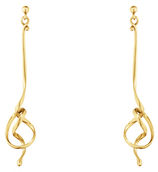 FORGET-ME-KNOT, Torun Earrings Gold in the group Earrings / Gold Earrings at SCANDINAVIAN JEWELRY DESIGN (3518498)