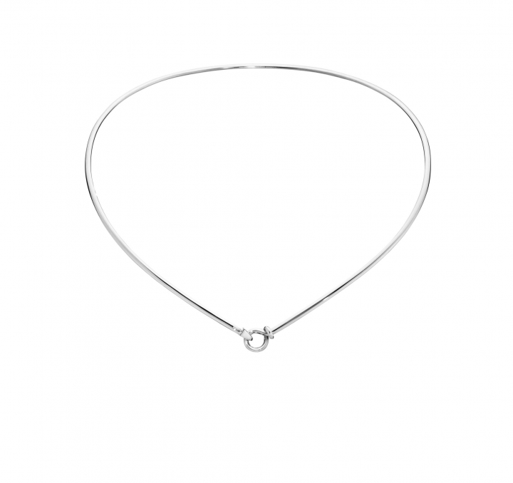 VIVIANNA DEW DROP NECKRING Silver in the group Necklaces / Silver Necklaces at SCANDINAVIAN JEWELRY DESIGN (3533028)