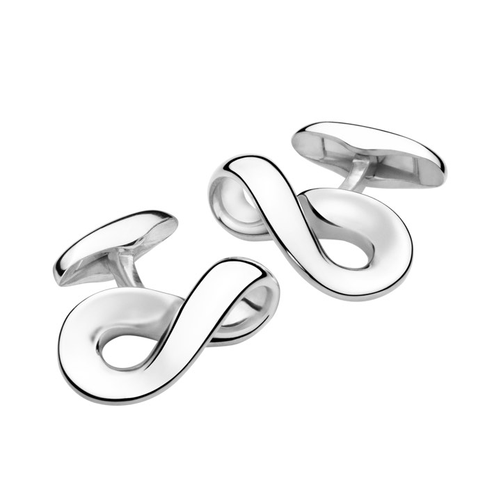 MEN'S CLASSIC INFINITY CufflinksS Silver in the group Accessories at SCANDINAVIAN JEWELRY DESIGN (3533817)