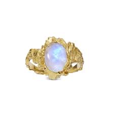 Goddess ring Moonstone smal (Gold) in the group Rings at SCANDINAVIAN JEWELRY DESIGN (35357a)
