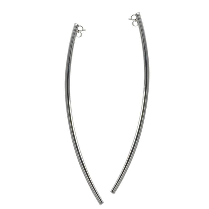 KAJSA Long Earrings Steel in the group Earrings / Silver Earrings at SCANDINAVIAN JEWELRY DESIGN (356630)