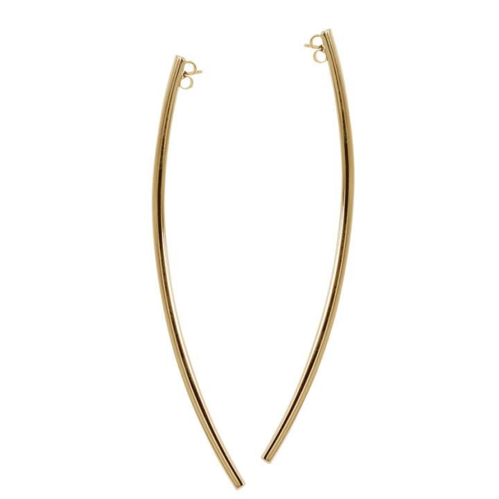 KAJSA Long Earrings Gold in the group Earrings / Gold Earrings at SCANDINAVIAN JEWELRY DESIGN (356647)