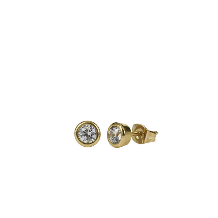 LILLY 4 mm Earrings Gold in the group Earrings / Gold Earrings at SCANDINAVIAN JEWELRY DESIGN (357644)