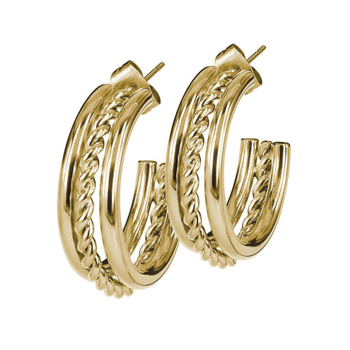 TWIST Earrings Gold in the group Earrings / Gold Earrings at SCANDINAVIAN JEWELRY DESIGN (358153)