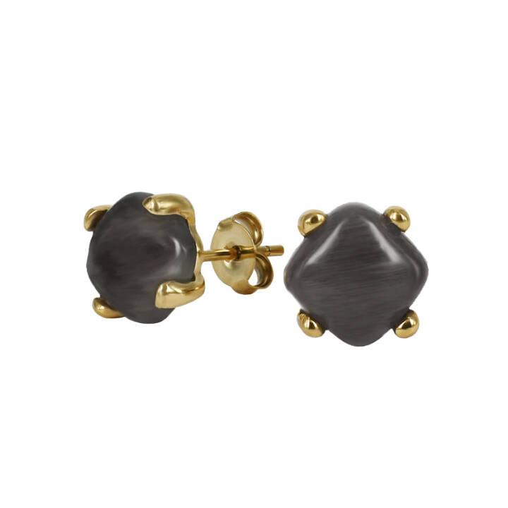 VICTORIA Earrings Gold/Gray in the group Earrings / Gold Earrings at SCANDINAVIAN JEWELRY DESIGN (358351)