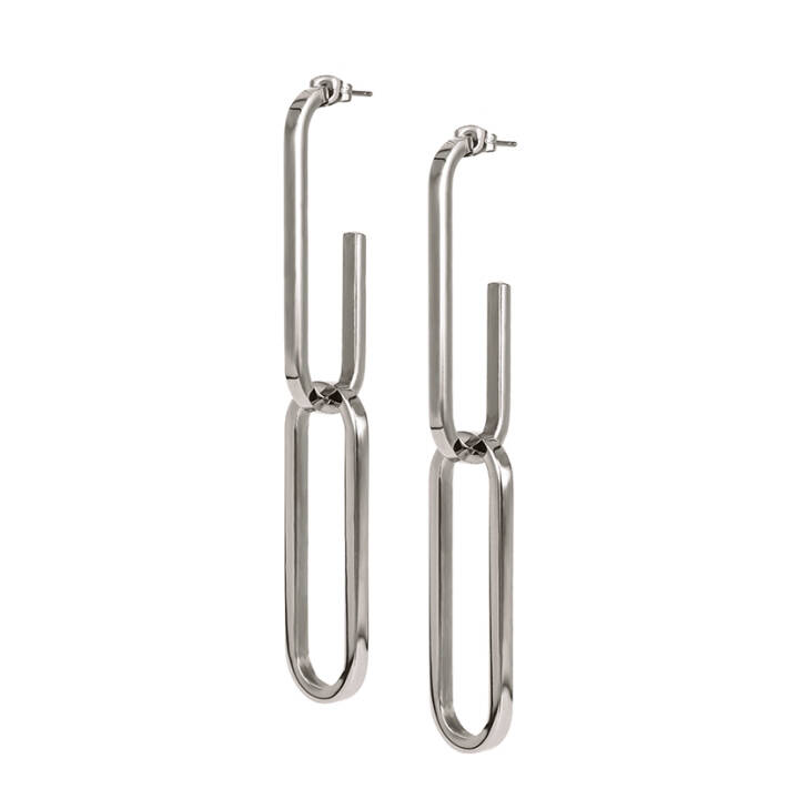 CHANIA Long Earrings Steel in the group Earrings / Silver Earrings at SCANDINAVIAN JEWELRY DESIGN (358689)