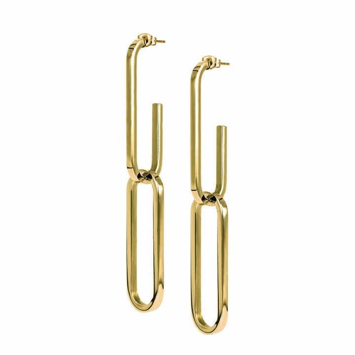 CHANIA Long Earrings Gold in the group Earrings / Gold Earrings at SCANDINAVIAN JEWELRY DESIGN (358696)