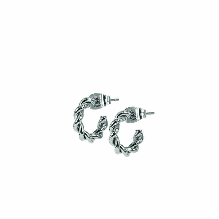 TWIST Mini Earrings Steel in the group Earrings / Silver Earrings at SCANDINAVIAN JEWELRY DESIGN (359105)