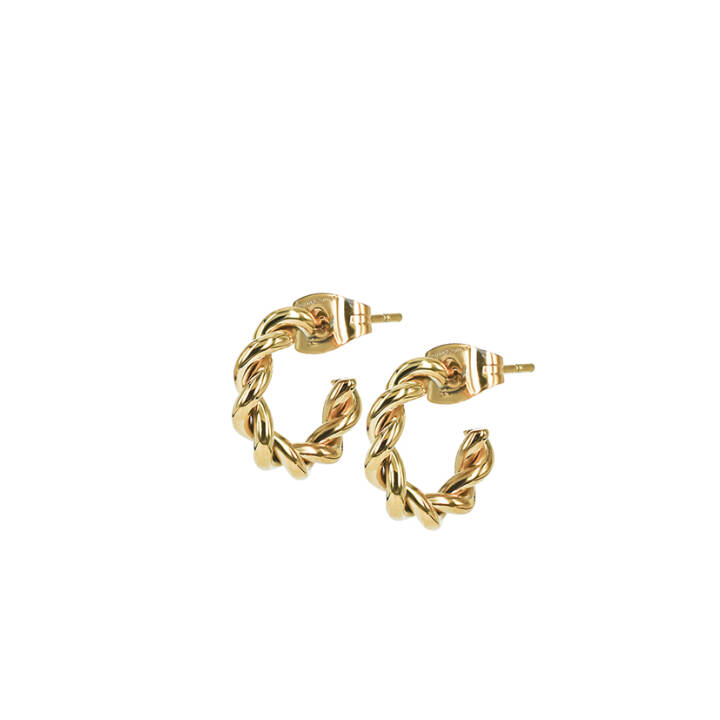 TWIST Mini Earrings Gold in the group Earrings / Gold Earrings at SCANDINAVIAN JEWELRY DESIGN (359112)